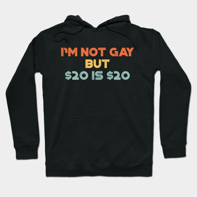 I'm Not Gay But $20 is $20 Sunset Funny Hoodie by truffela